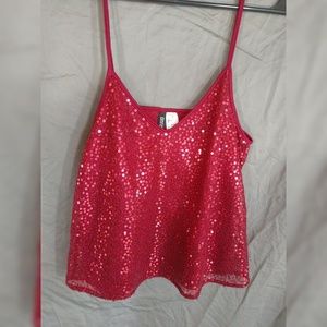 Sequin crop
